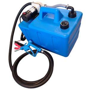 Infracube® 400 Liter Dieseltank mit 12 Volt Pumpe mit Schlauchaufroller mit  8 Meter Schlauch
