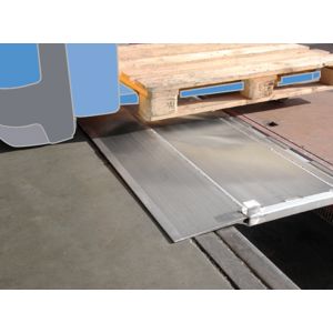 Aluminium overbruggingsplaat: lengte 69 centimeter laadvermogen 4550kg (verzwaarde ophanging)