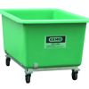 Rechthoekige kunststof opslagcontainer in de kleur groen, 550 liter, standaard maat