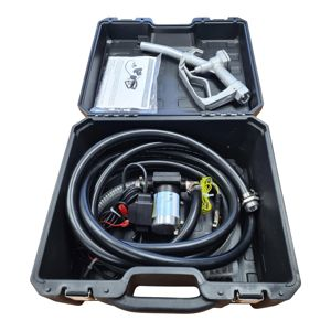 Pompsysteem voor Benzine (16 Lpm) in sterke opbergbox voorzien van aanzuigslang, afleverslang en vulpistool  