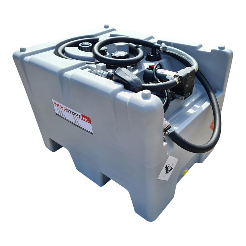 Infracube® 210 liter Dieseltank met 12 Volt pompsysteem, inhoudsmeter en automatisch vulpistool