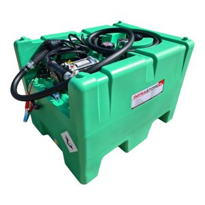Infracube® 210 liter mobiele benzinetank met 12 Volt pomp met inhoudsmeter en aftapplug