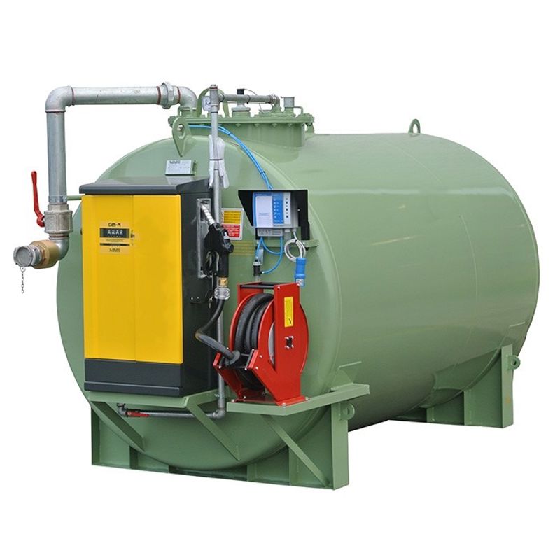 3000 liter kunststof opslagtank groen – HDPE met schotten