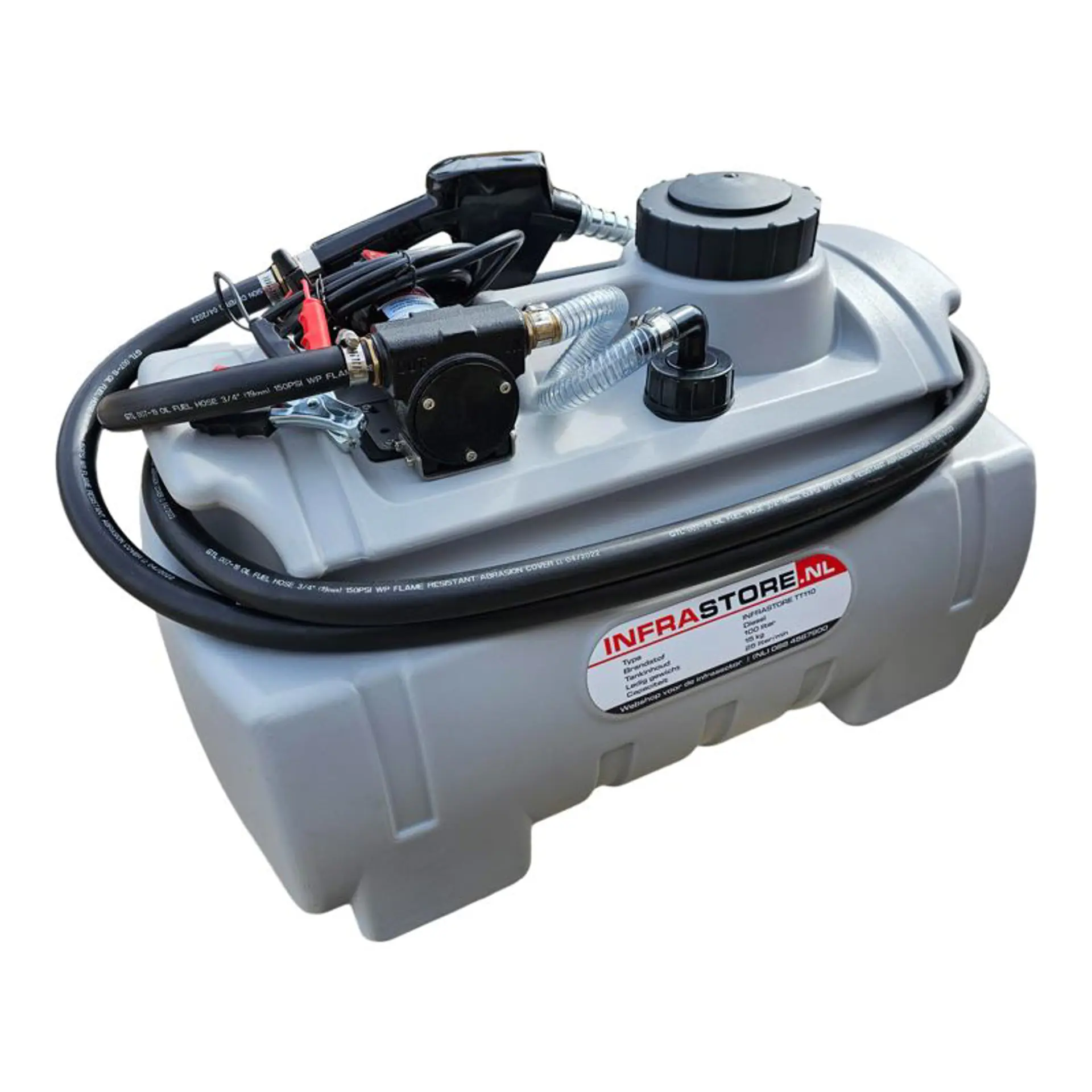 200 W dieselpomp, stookoliepomp, zelfaanzuigend, complete